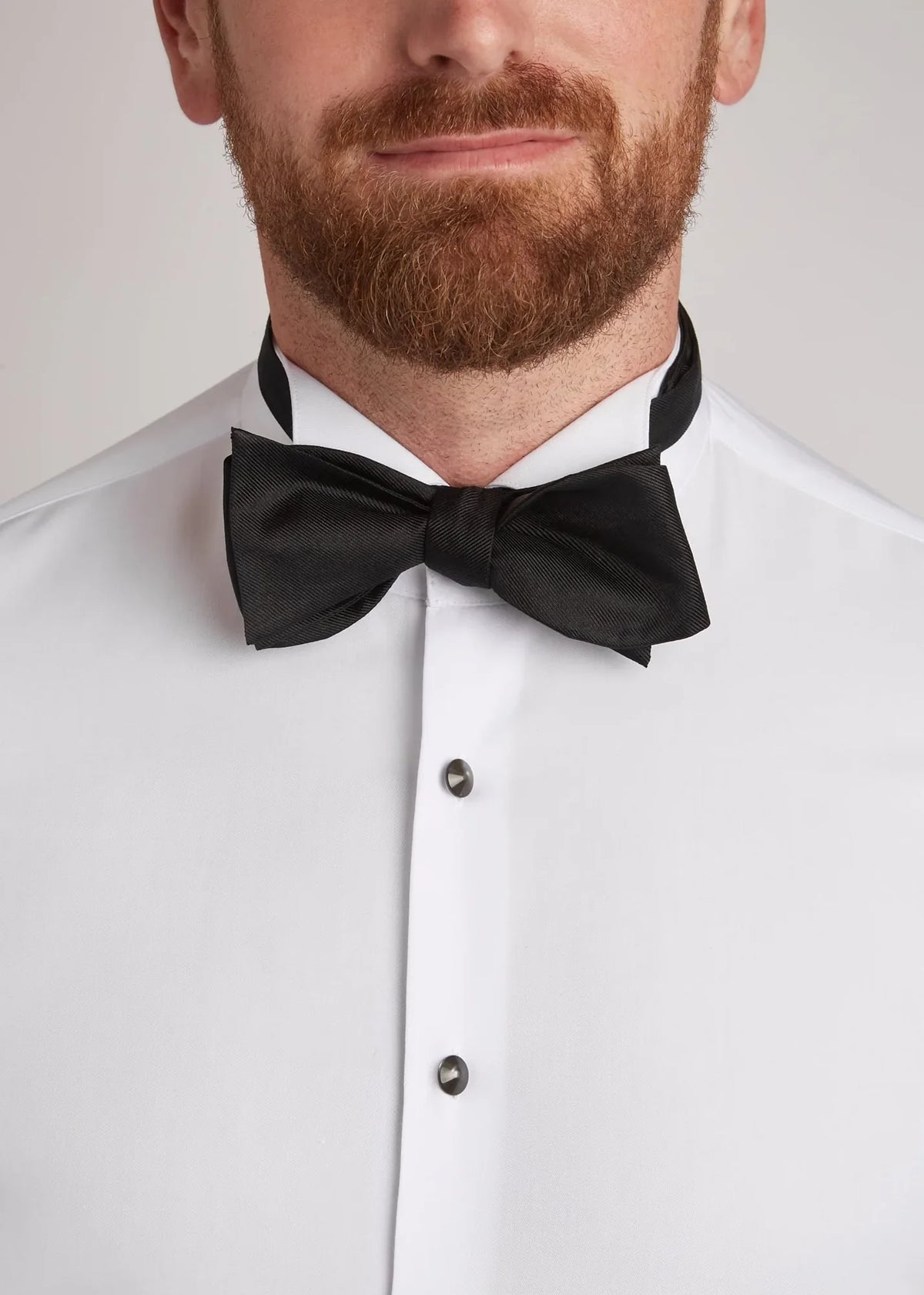 Black silk bow tie