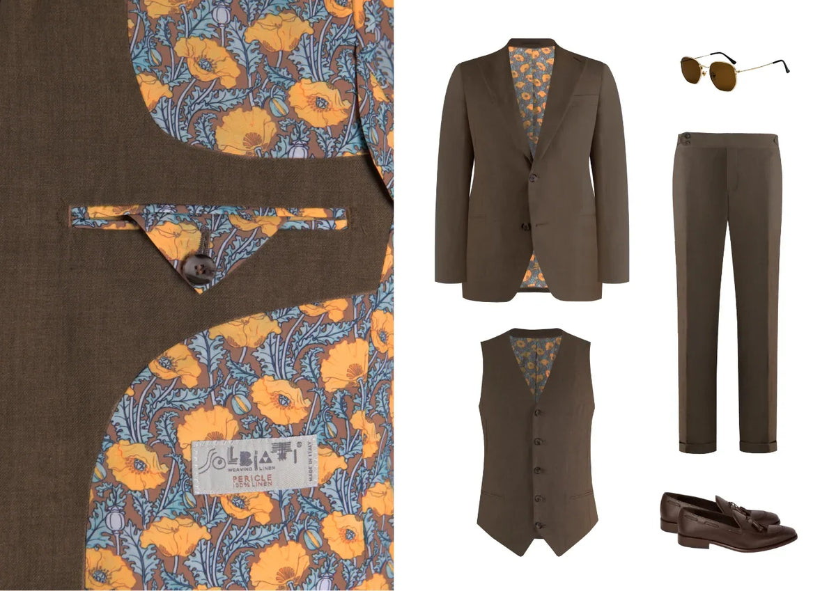 Solbiati linen three piece, from the newsletter