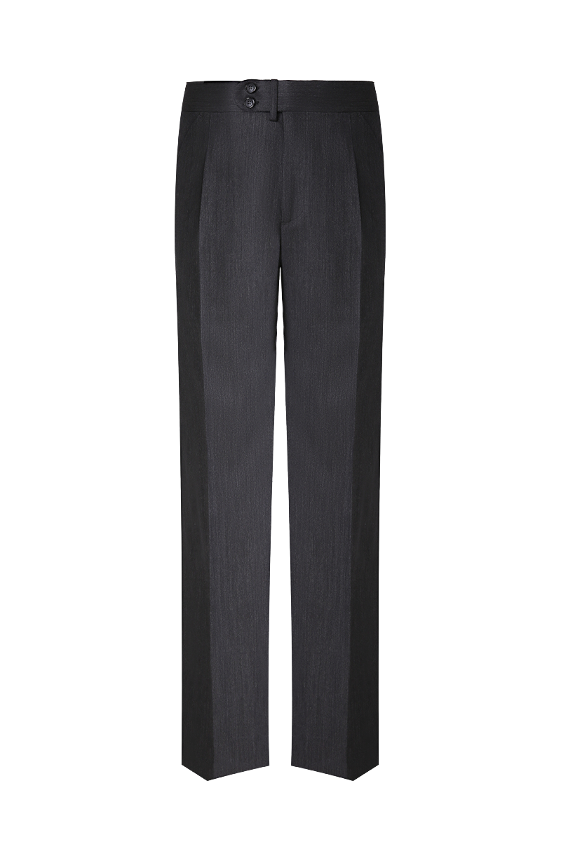 THEODORE Grey Striped Wool Trousers, view 1 of 5
