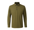 THEODORE The Favignana Olive Cotton-Blend Long-Sleeve Polo, view 1 of 6