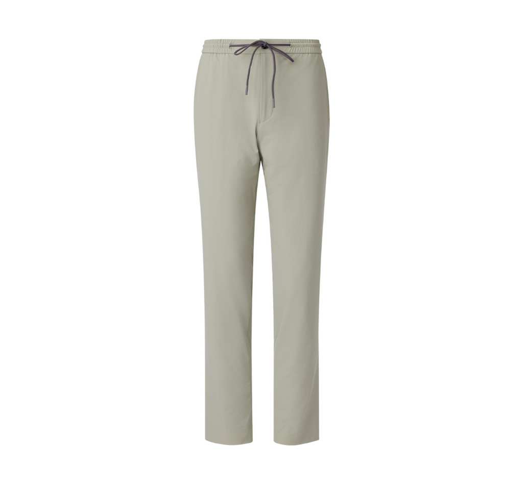 THEODORE Green Check Nylon Trousers, view 2 of 3