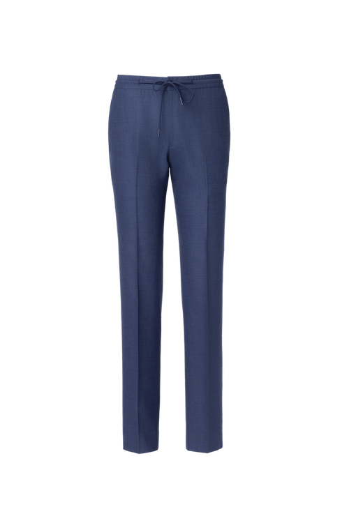 THEODORE Blue Bamboo Trousers, view 1 of 2