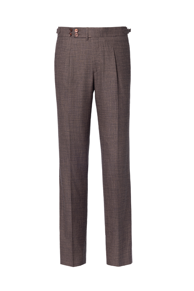 THEODORE Brown Bamboo Trousers, view 1 of 2