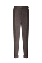 THEODORE Brown Jacquard Wool Trousers, view 1 of 6