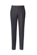 THEODORE Black Striped Linen Trousers, view 1 of 2