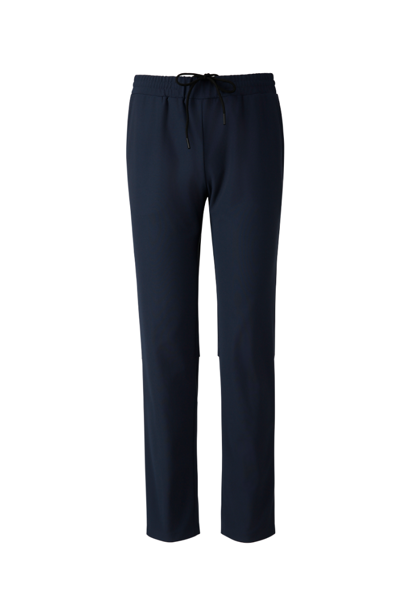 THEODORE Navy Polyester Trousers, view 1 of 7