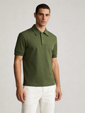 THEODORE The Sotogrande Olive Cotton-Blend Polo, view 1 of 7