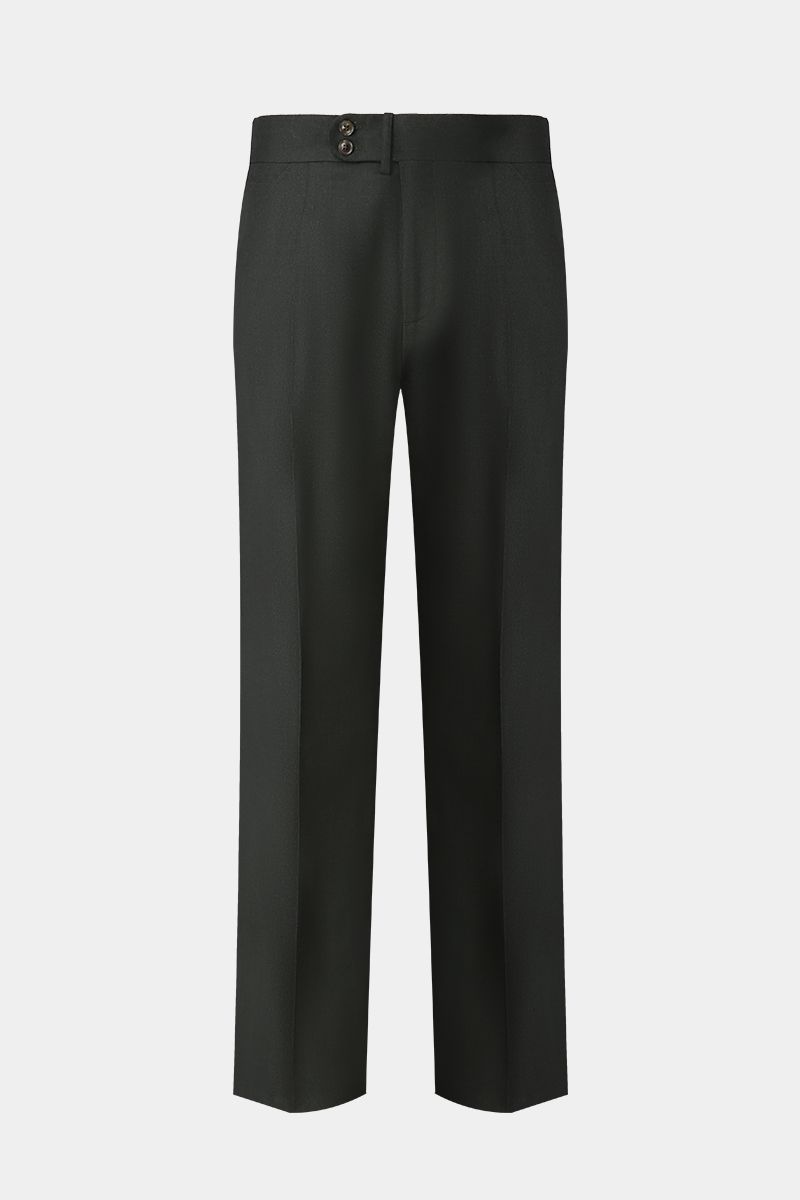 THEODORE Green Wool Trousers, view 1 of 6