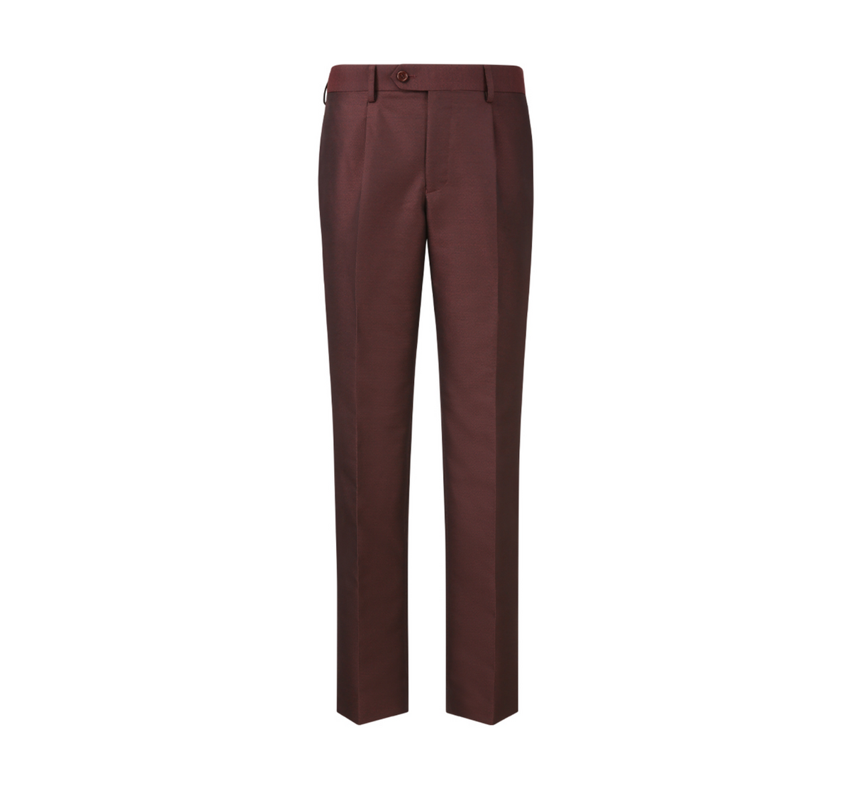 THEODORE Burgundy Polyester Trousers, view 2 of 6