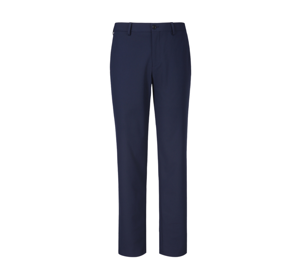 THEODORE Navy Polyester Trousers, view 2 of 6