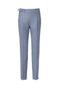 THEODORE Blue Viscose Trousers, view 1 of 2