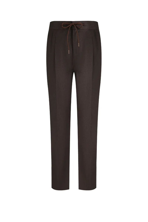 THEODORE Brown Wool Trousers, view 1 of 4