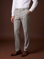 THEODORE Light Grey Wool Trousers, view 1 of 8