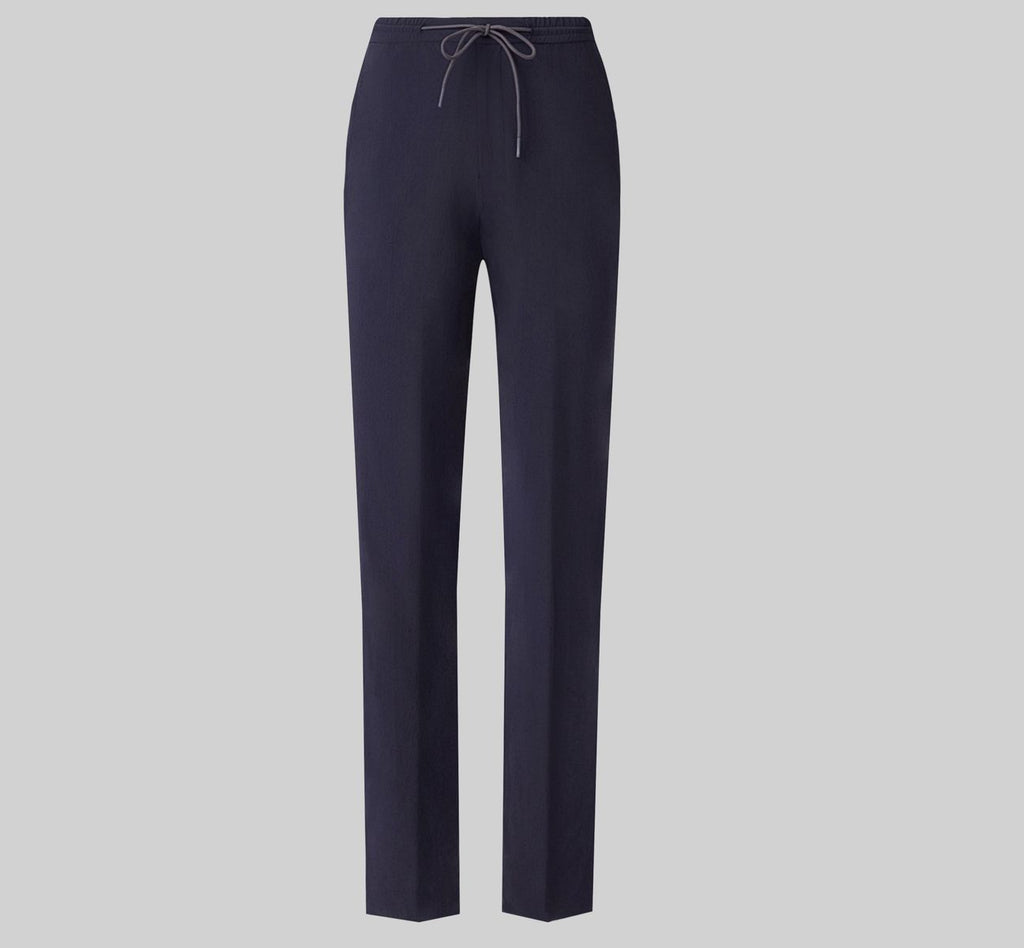 THEODORE Navy Nylon Trousers, view 2 of 3
