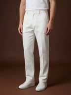 THEODORE White Patch-Pocket Cotton Trousers, view 1 of 7