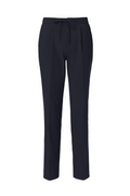 THEODORE Navy Polyester Trousers, view 1 of 2