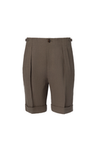 THEODORE Blue Wool Shorts, view 1 of 2