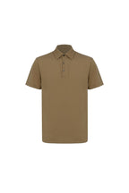 THEODORE The Calvi Khaki Piqué Blend Three-Button Polo, view 1 of 5