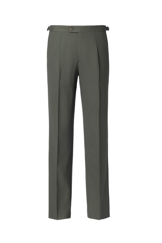 THEODORE Olive Wool Trousers, view 1 of 2