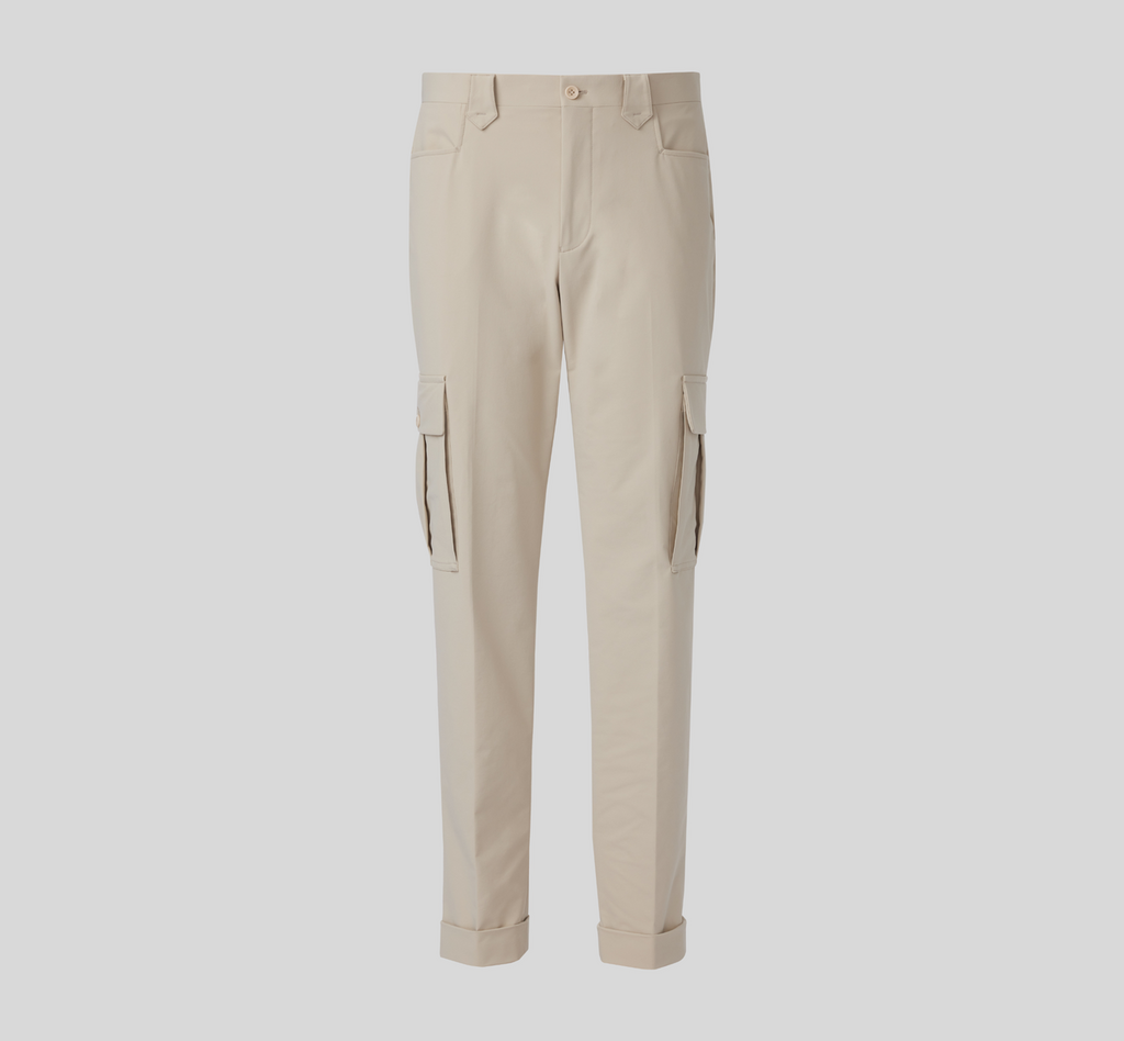 THEODORE Cream Nylon Trousers, view 2 of 5