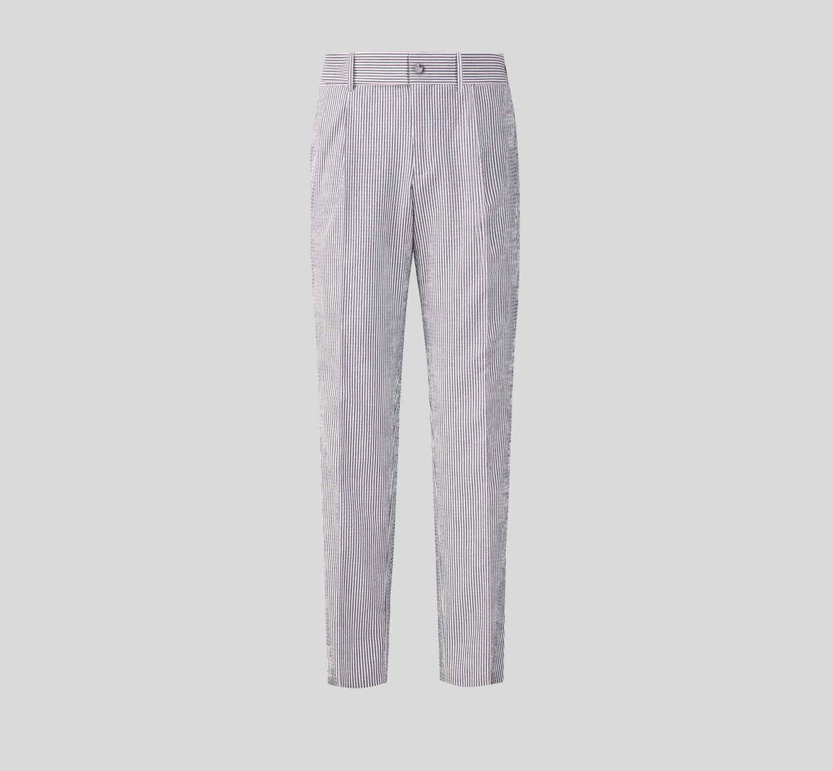 THEODORE Blue Striped Polyester Trousers, view 2 of 4
