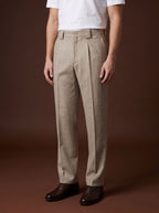 THEODORE Beige Heavyweight Wool Trousers, view 1 of 8