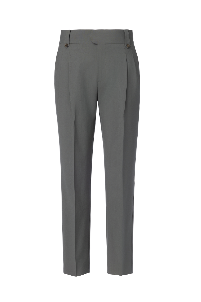 THEODORE Sage Wool Trousers, view 1 of 2