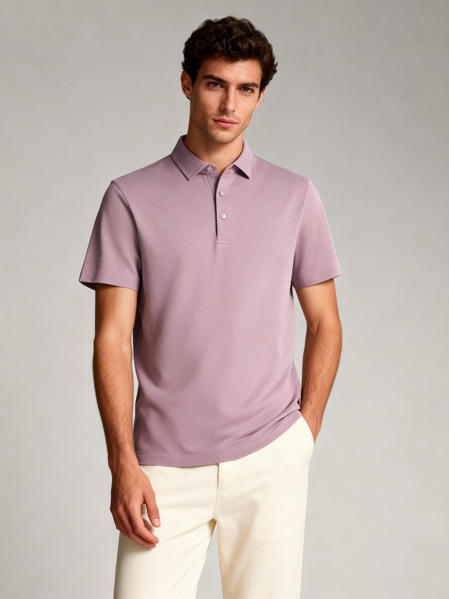 THEODORE The Tarifa Pink Blend Polo, view 1 of 5