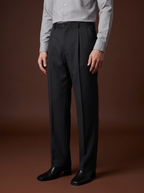 THEODORE Black Watch-Pocket Wool Trousers, view 1 of 8