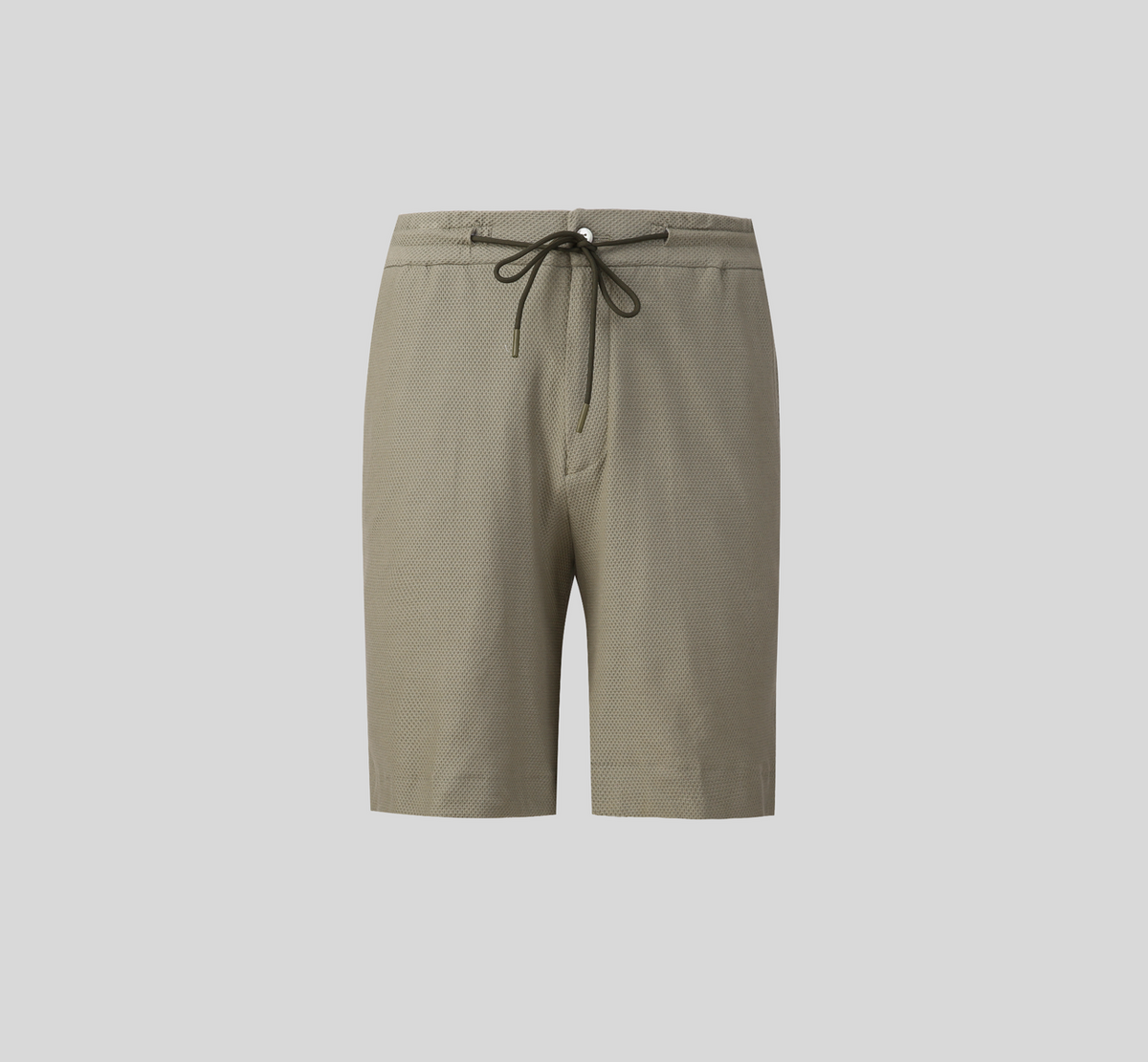 THEODORE Light Green Jacquard Cotton Shorts, view 2 of 7