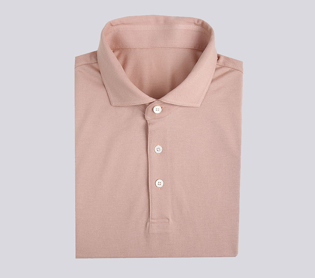 THEODORE The Mallorca Pink Blend Spread-Collar Polo, view 1 of 2