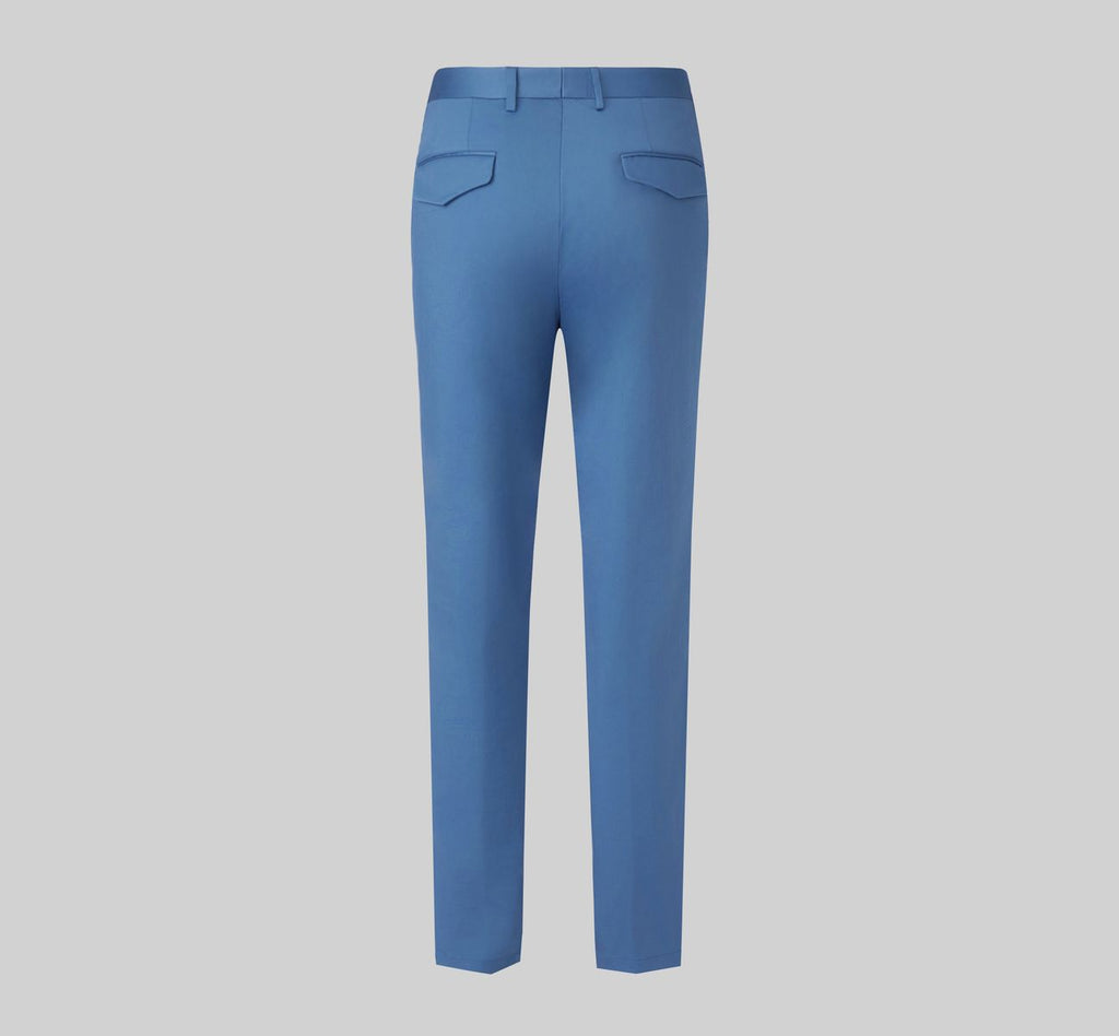 THEODORE Blue Cotton Trousers, view 3 of 3