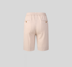THEODORE Khaki Striped Cotton Shorts, view 3 of 6