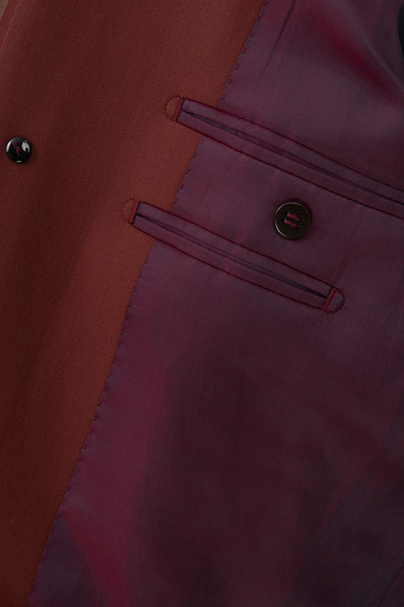 THEODORE Red Wool Overcoat, view 7 of 8