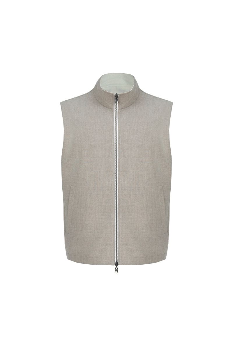 THEODORE White Wool Gilet, view 4 of 5