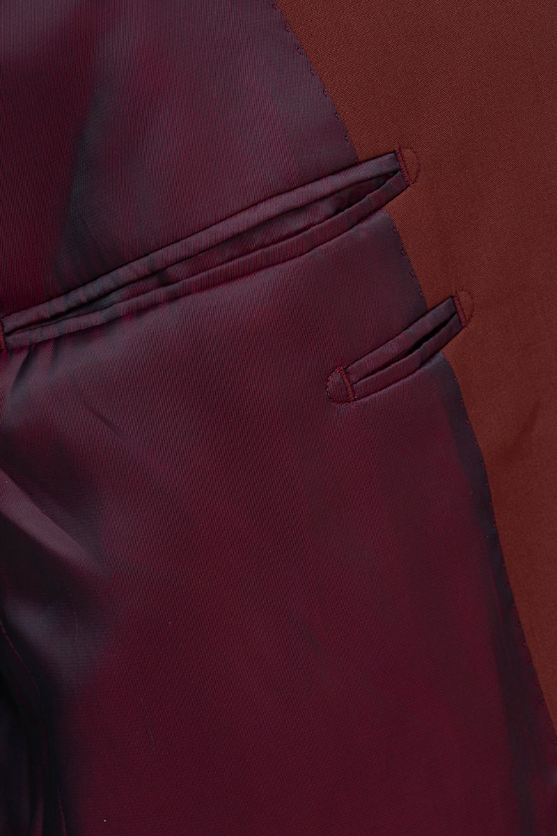 THEODORE Red Wool Overcoat, view 8 of 8