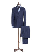Indigo Prestige navy pinstripe suit displayed on a mannequin, front view