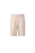 THEODORE Khaki Striped Cotton Shorts, view 1 of 6