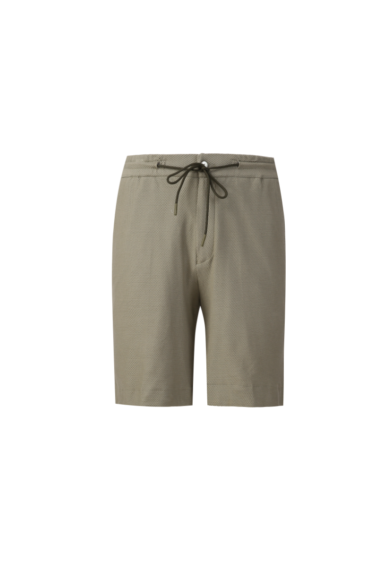 THEODORE Light Green Jacquard Cotton Shorts, view 1 of 7