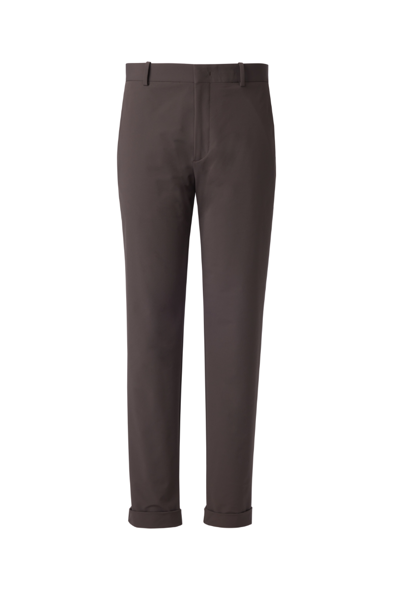 THEODORE Brown Nylon Trousers, view 1 of 3
