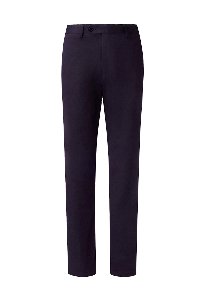 THEODORE Navy Cotton Trousers, view 1 of 5
