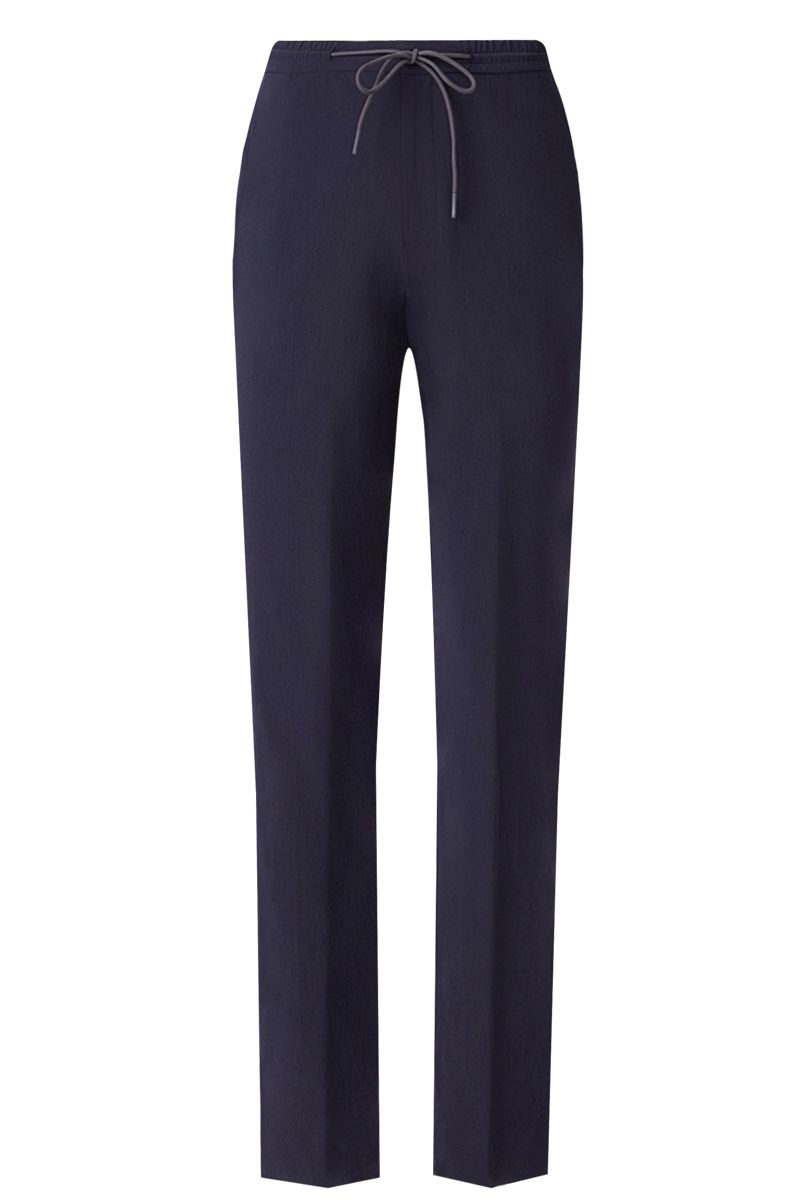 THEODORE Navy Nylon Trousers, view 1 of 3