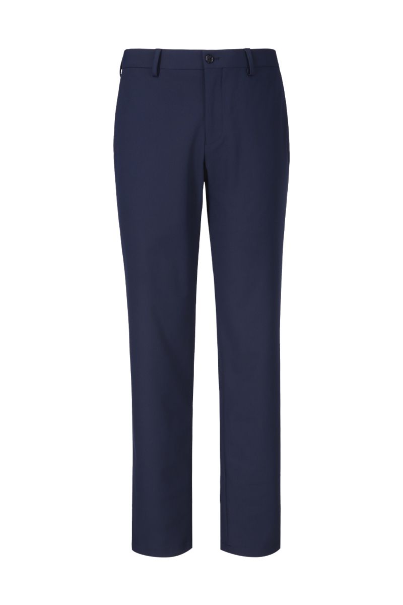 THEODORE Navy Polyester Trousers, view 1 of 6