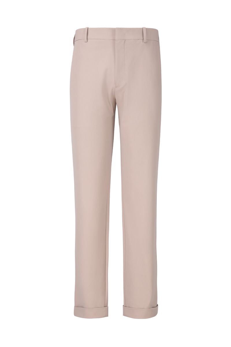 THEODORE Khaki Polyester Trousers, view 1 of 6