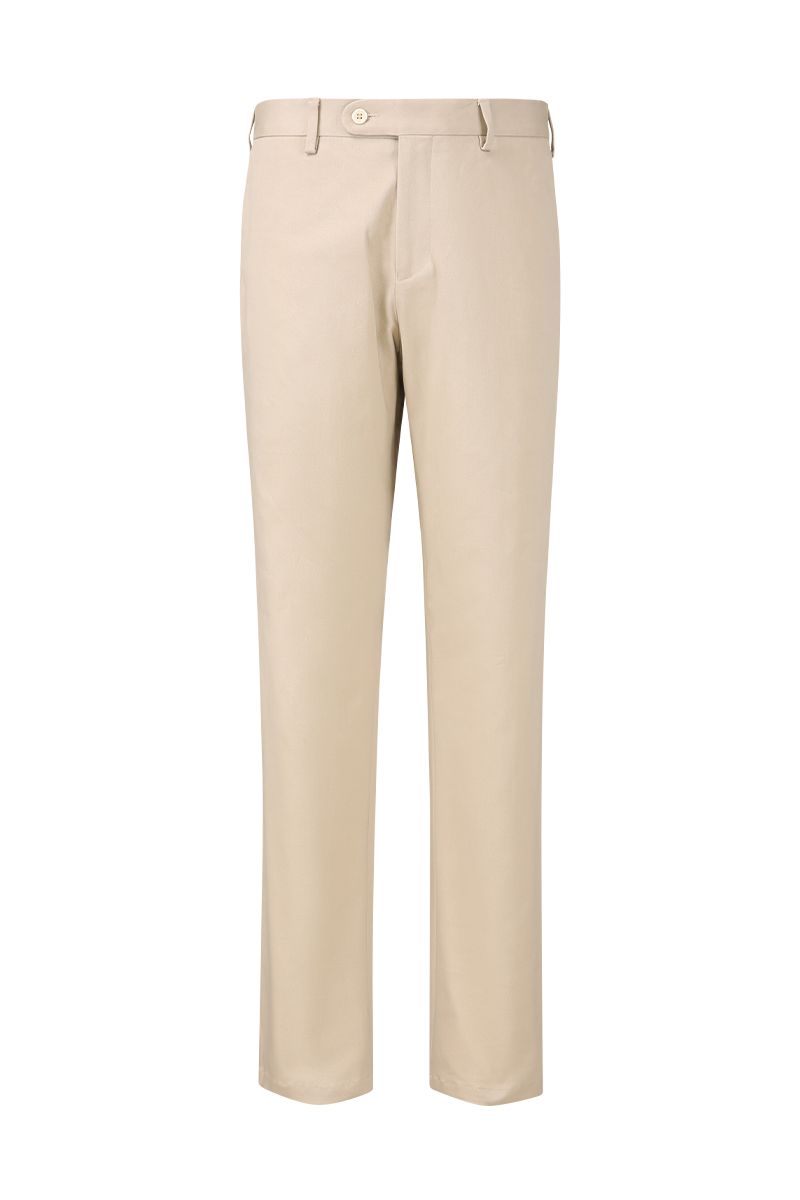 THEODORE Khaki Cotton Trousers, view 1 of 6