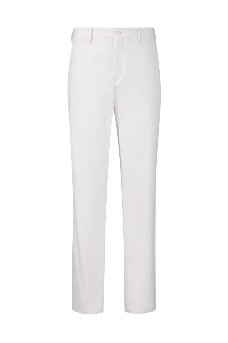 THEODORE White Cotton Trousers, view 1 of 6