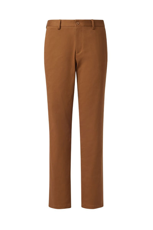 THEODORE Camel Cotton Trousers, view 1 of 3