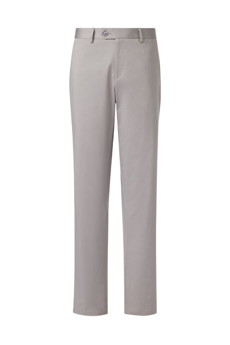 THEODORE Grey Cotton Trousers, view 1 of 3