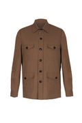 THEODORE Coffee Cotton Shirt, view 1 of 4