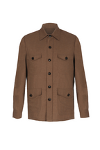 THEODORE Coffee Cotton Shirt, view 1 of 4